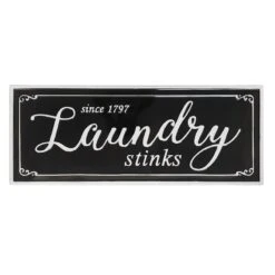 Metal Laundry Sticks Wall Art, 34x14