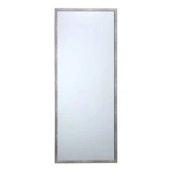 Metallic Woven Textured Framed Wall Mirror, 24x58