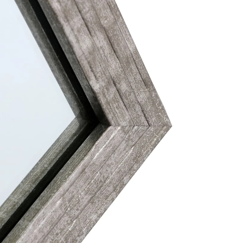 Metallic Woven Textured Framed Wall Mirror, 24x58 4 Metallic Woven Textured Framed Wall Mirror, 24x58 - Image 4