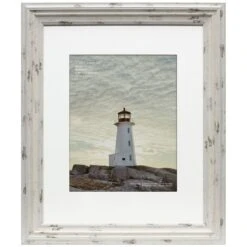 Miranda 11x14 Matted To 8x10 Wall Frame, Distressed Cream