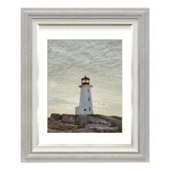 Miranda 11x14 Matted To 8x10 Wall Frame, Distressed White & Champagne