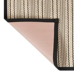 Natural & Black High-Low Puff-Back Kitchen Mat, 21x34 -Modern Decor Shop natural black high low puff back kitchen mat 21x34 3