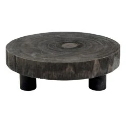 Natural Wood Footed Tray, 8x3