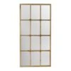 Natural Wood Framed Panel Wall Mirror, 20x40
