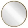 Natural Wood Round Wall Mirror, 28"