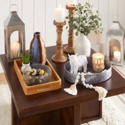 Oval Galvanized Metal Tray, 13x10 -Modern Decor Shop oval galvanized metal tray 13x10 2