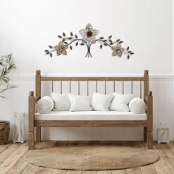 Modern Decor Shop -Modern Decor Shop over the door floral bouquet wall decor 44x16 2