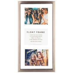 Pewter Linear Panel Floating Wall Frame, 10x20