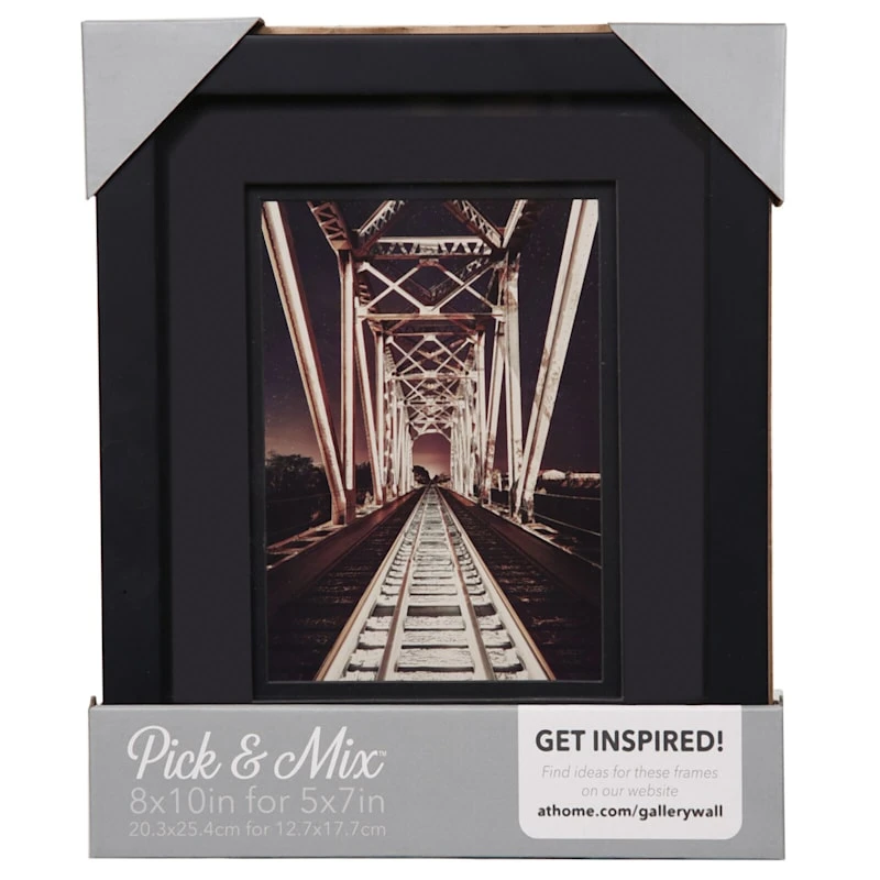 Pick & Mix 8x10 Matted To 5x7 Linear Wall Frame, Black 2 Pick & Mix 8x10 Matted To 5x7 Linear Wall Frame, Black - Image 2