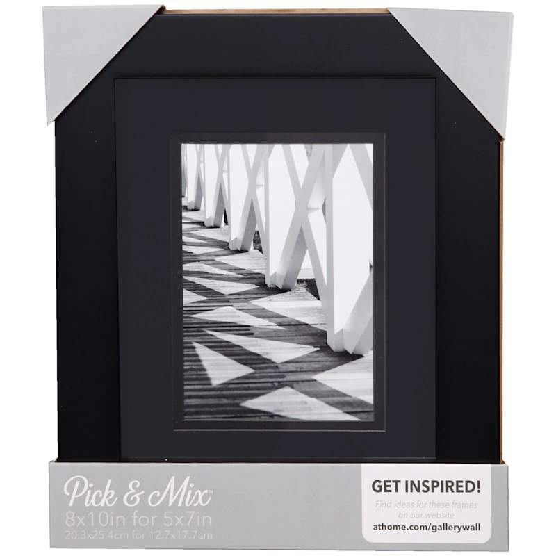 Pick & Mix 8x10 Matted To 5x7 Linear Wall Frame, Black 2 Pick & Mix 8x10 Matted To 5x7 Linear Wall Frame, Black - Image 2