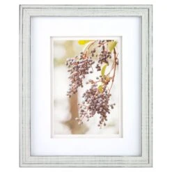 Pick & Mix 8x10 Matted To 5x7 Thin Linear Wall Frame, Whitewash