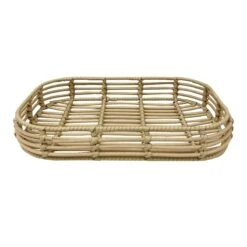 PLASTIC RATTAN METAL TRAY