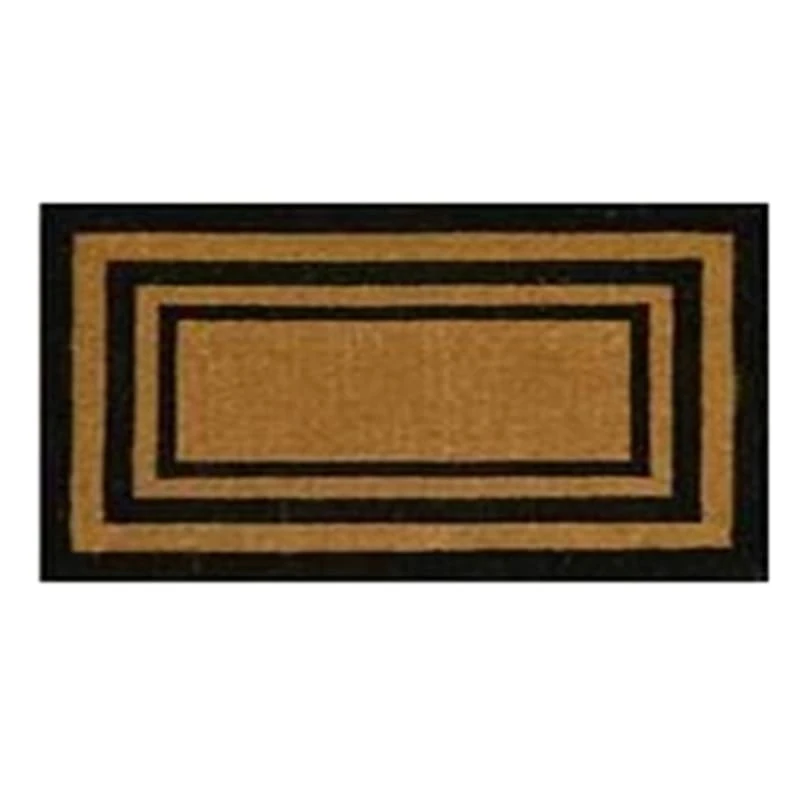 Providence Black Border Coir Mat, 18x30 1 Providence Black Border Coir Mat, 18x30