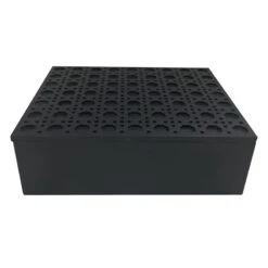 Providence Black Rattan Wood Box, 9x7