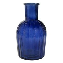 Providence Blue Glass Vase, 11"