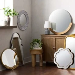 Providence Gold Floral Wall Mirror, 20x21 -Modern Decor Shop providence gold floral wall mirror 20x21 3