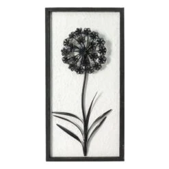 Providence Metal & Wooden Flower Wall Art, 10x19