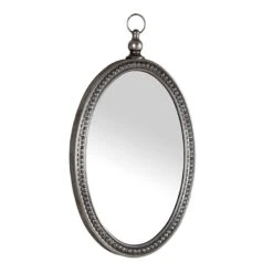 Providence Silver Oval Wall Mirror, 12x24