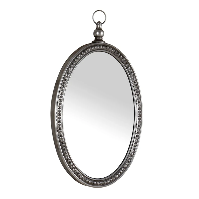 Providence Silver Oval Wall Mirror, 12x24 1 Providence Silver Oval Wall Mirror, 12x24