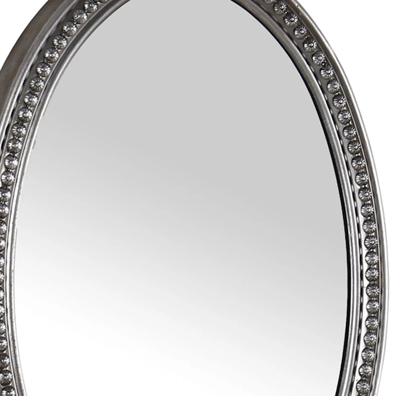 Providence Silver Oval Wall Mirror, 12x24 2 Providence Silver Oval Wall Mirror, 12x24 - Image 2