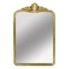 Providence Wood Gold Ornate Top Wall Mirror, 25x37