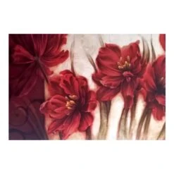Red Flowers Canvas Wall Art, 36x24