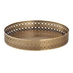 Round Key Scroll Decorative Tray, Small