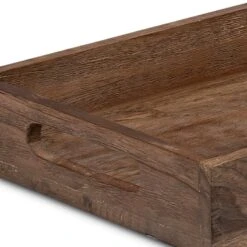 Rustic Natural Wood Tray, Large -Modern Decor Shop rustic natural wood tray large 2