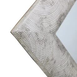 Silver Raised Dots Framed Wall Mirror, 24x36 -Modern Decor Shop silver raised dots framed wall mirror 24x36 4