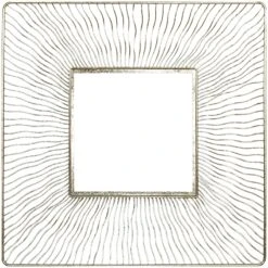 Square Wire Framed Wall Mirror, 27x28