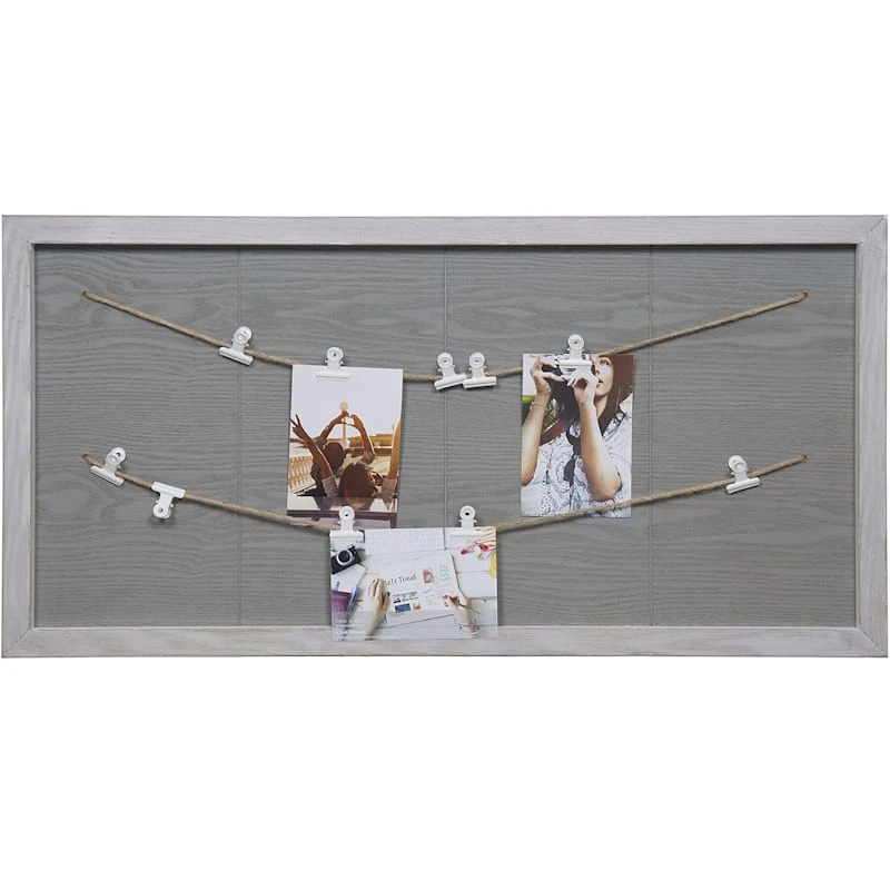 String Collage Frame With Metal Photo Clips, 16x31 1 String Collage Frame With Metal Photo Clips, 16x31