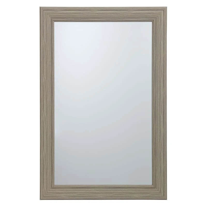 Tan Framed Wall Mirror, 24x36 1 Tan Framed Wall Mirror, 24x36