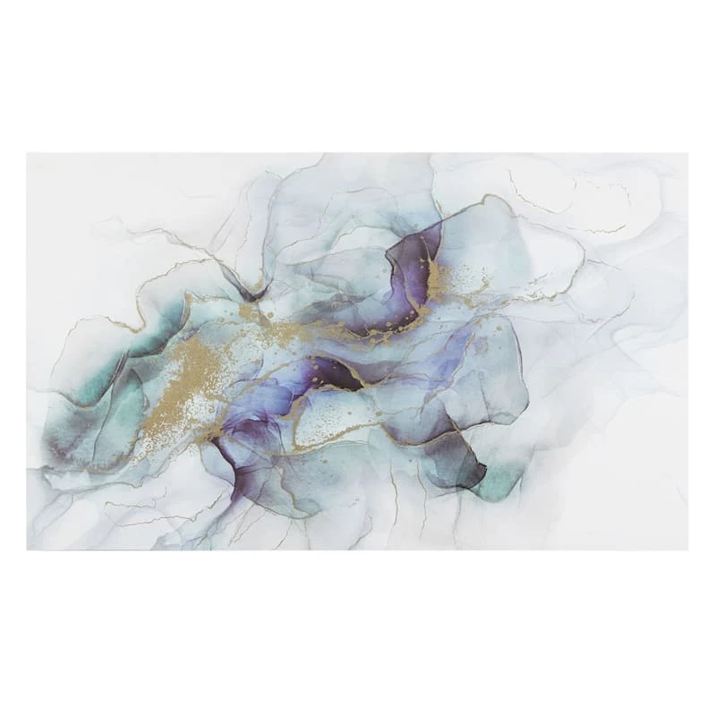 Teal Swirls Canvas Wall Art, 36x60 1 Teal Swirls Canvas Wall Art, 36x60