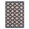 Torino Navy Blue Trellis Area Rug, 5x7