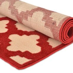 Torino Red Trellis Area Rug, 5x7 -Modern Decor Shop torino red trellis area rug 5x7 3