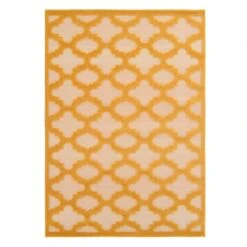 Torino Yellow Trellis Area Rug, 5x7