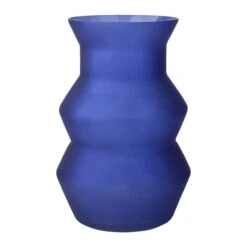 Tracey Boyd Blue Glass Vase, 7"