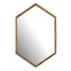 Tracey Boyd Gold Trim Hexagon Wall Mirror, 12x19.5