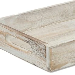 Tracey Boyd White Rustic Wooden Tray, Small -Modern Decor Shop tracey boyd white rustic wooden tray small 2