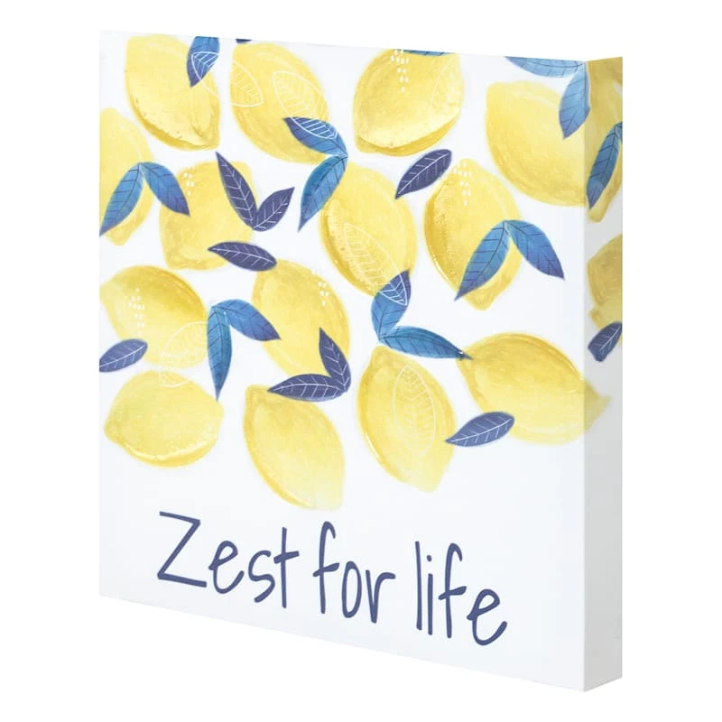 Tracey Boyd Zest For Life Canvas Wall Art, 12" 2 Tracey Boyd Zest For Life Canvas Wall Art, 12" - Image 2