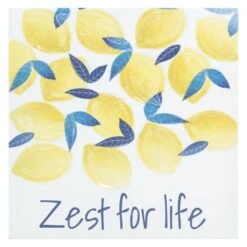 Tracey Boyd Zest For Life Canvas Wall Art, 12"