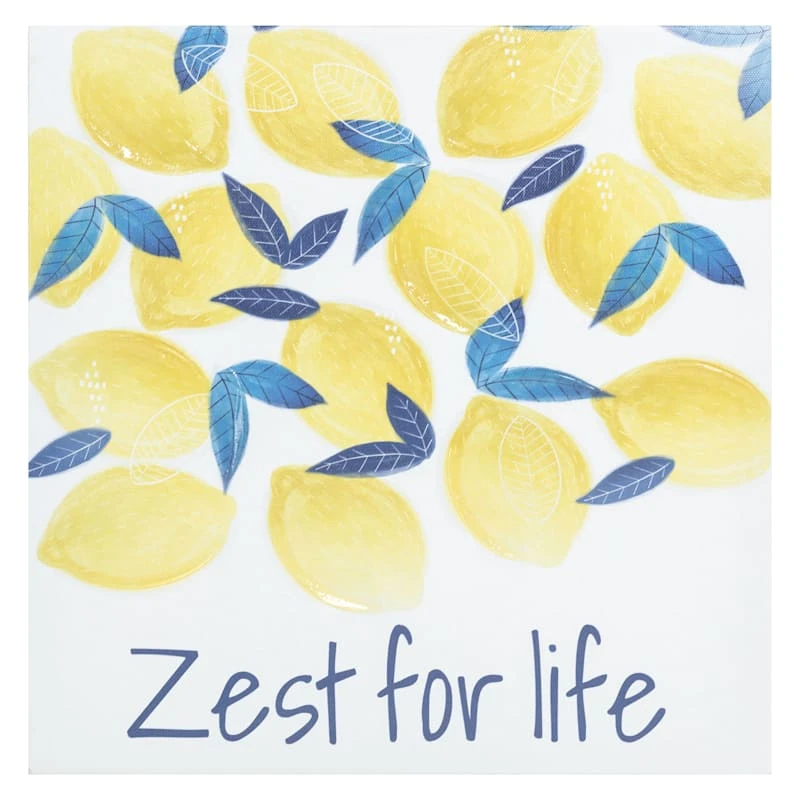 Tracey Boyd Zest For Life Canvas Wall Art, 12" 1 Tracey Boyd Zest For Life Canvas Wall Art, 12"
