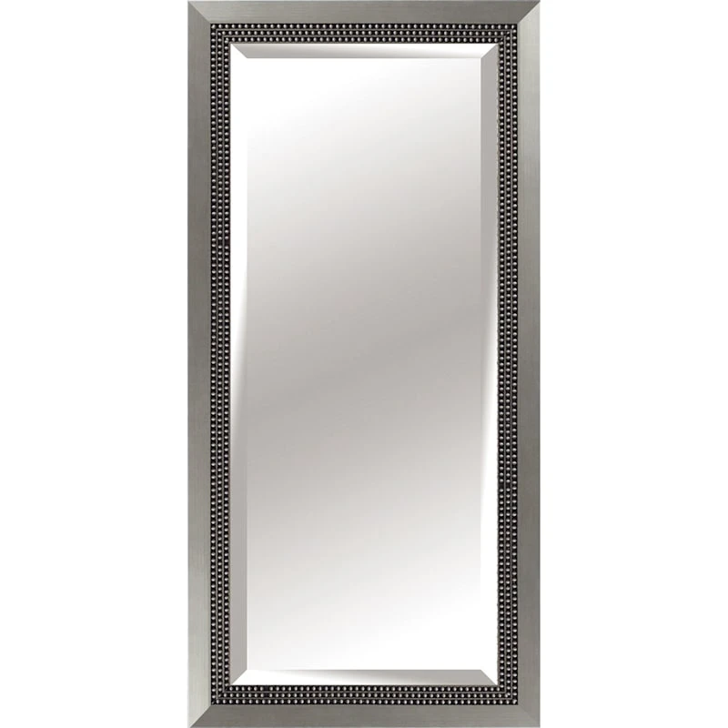 Triple Beaded Silver Floor Mirror, 32x66 1 Triple Beaded Silver Floor Mirror, 32x66