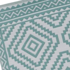 Turquoise Diamond Design Plastic Outdoor Area Rug, 6x9 -Modern Decor Shop turquoise diamond design plastic outdoor area rug 6x9 5