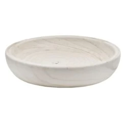 Ty Pennington Bleached Wood Round Decorative Tray, 16"