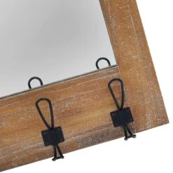 Ty Pennington Metal With Hooks Wall Mirror, 24x31 -Modern Decor Shop ty pennington metal with hooks wall mirror 24x31 3