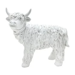 Ty Pennington White Highland Cow Figurine, 6.3"