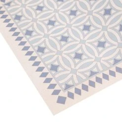 Vinyl Beige/Blue Runner 2x5 -Modern Decor Shop vinyl beige blue runner 2x5 3