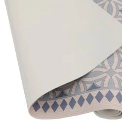 Vinyl Beige/Blue Runner 2x5 -Modern Decor Shop vinyl beige blue runner 2x5 5