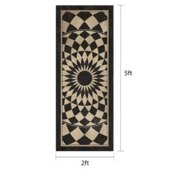 Vinyl Black/Beige Runner 2x5 -Modern Decor Shop vinyl black beige runner 2x5 7